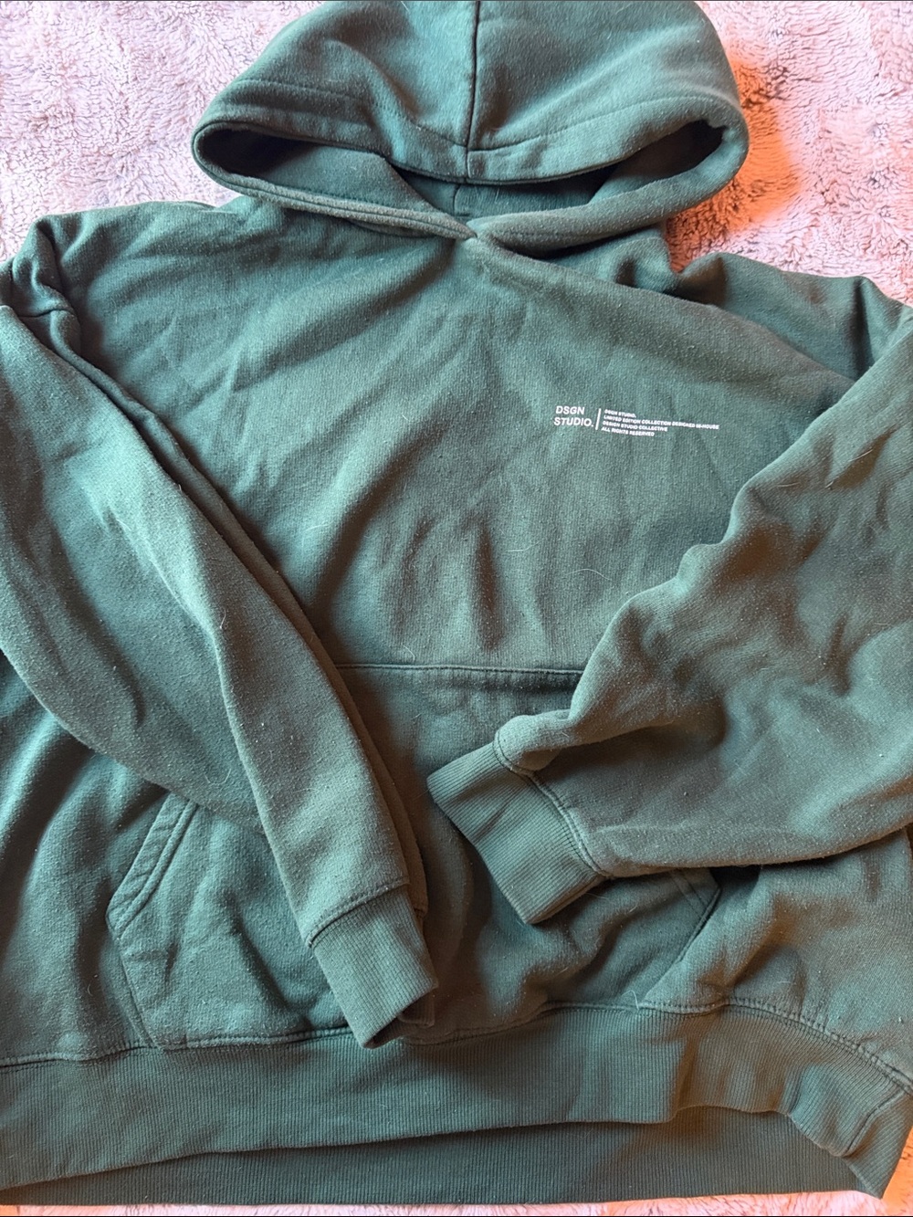 Cute dark green BooHoo hoodie